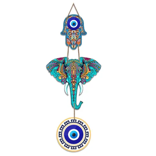 Artvibes Designer Elephant Wooden Wall Hanging for Home Decor |