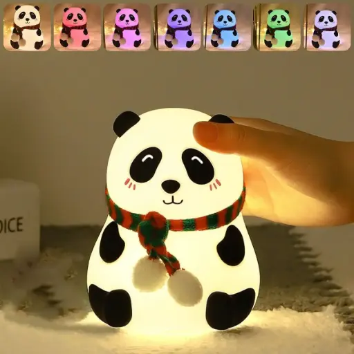 One94Store Rechargeable Silicone Panda Night Light for Kids |